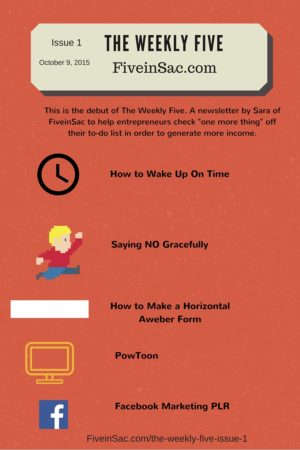 The Weekly Five issue 1