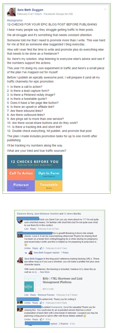 2-Weeks After Your Blog Post Goes Live - Blog Traffic Checklist by SaraDuggan.me
