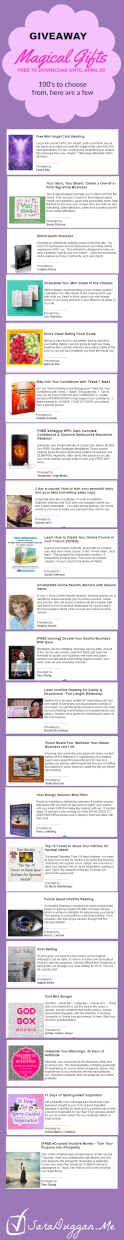 April Spiritual Entrepreneurs Giveaway highlights on SaraDuggan.me/blog