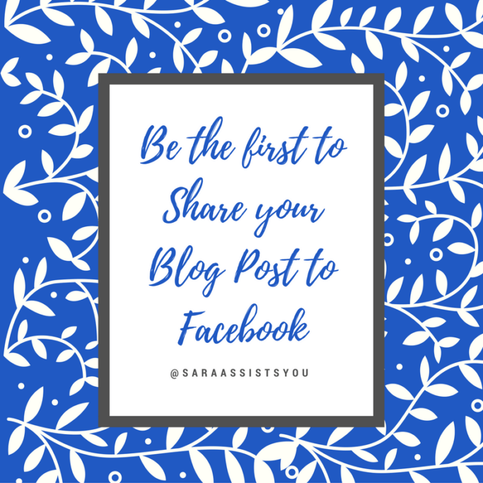 Share your blog post to FB first, then grab the link and share it to other Social Sites