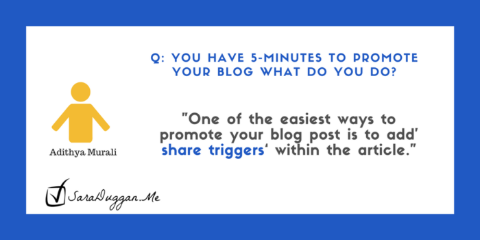 Quickly Promote Post by using Share Triggers - Adithya Murali