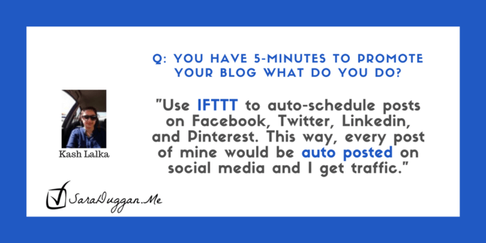 Quickly promote post by using IFTTT - Kash Lalka