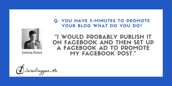 Quickly promote post with Facebook and Facebook Ads - Leticia Perez