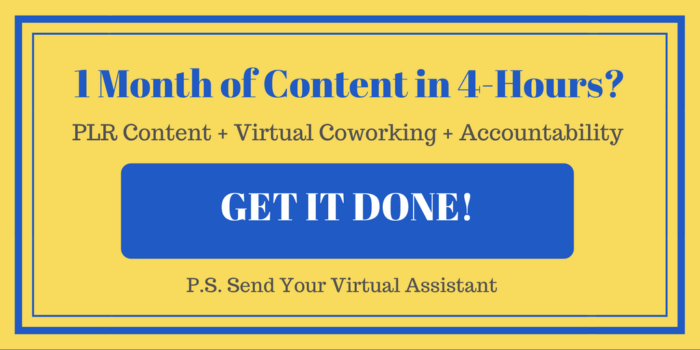 Get it Done - Transform your PLR blog content into 1 month of content in just 4-hours