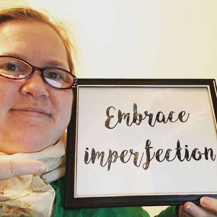 Sara says to embrace imperfection (she's sharing why she using PLR Content in her business)