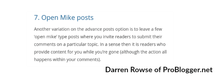 What to do with your blog when you take a vacation via Darren Rowse of Problogger