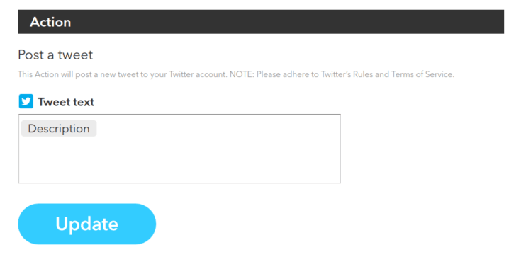 enter action ifttt screenshot