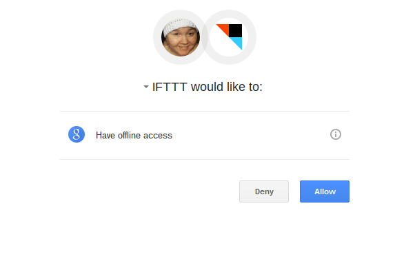 connecting gcal to ifttt screenshot